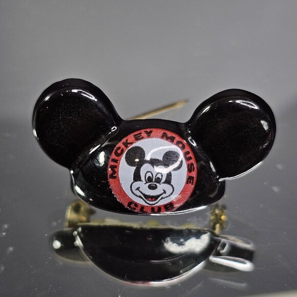 1950s Disney Mickey Mouse Club Ears Hat Pin Rare Must Have! USA RN Koch Inc VTG - Picture 2 of 6